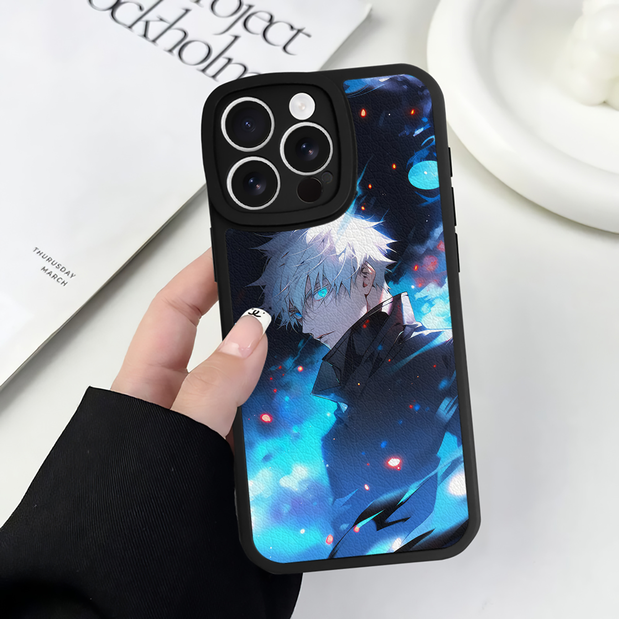 （画像用） 呪術廻戦 Jujutsu Kaisen 【iPhone 16シリーズ対応】シリコンスマホケース（レザー調） 材質：シリコン